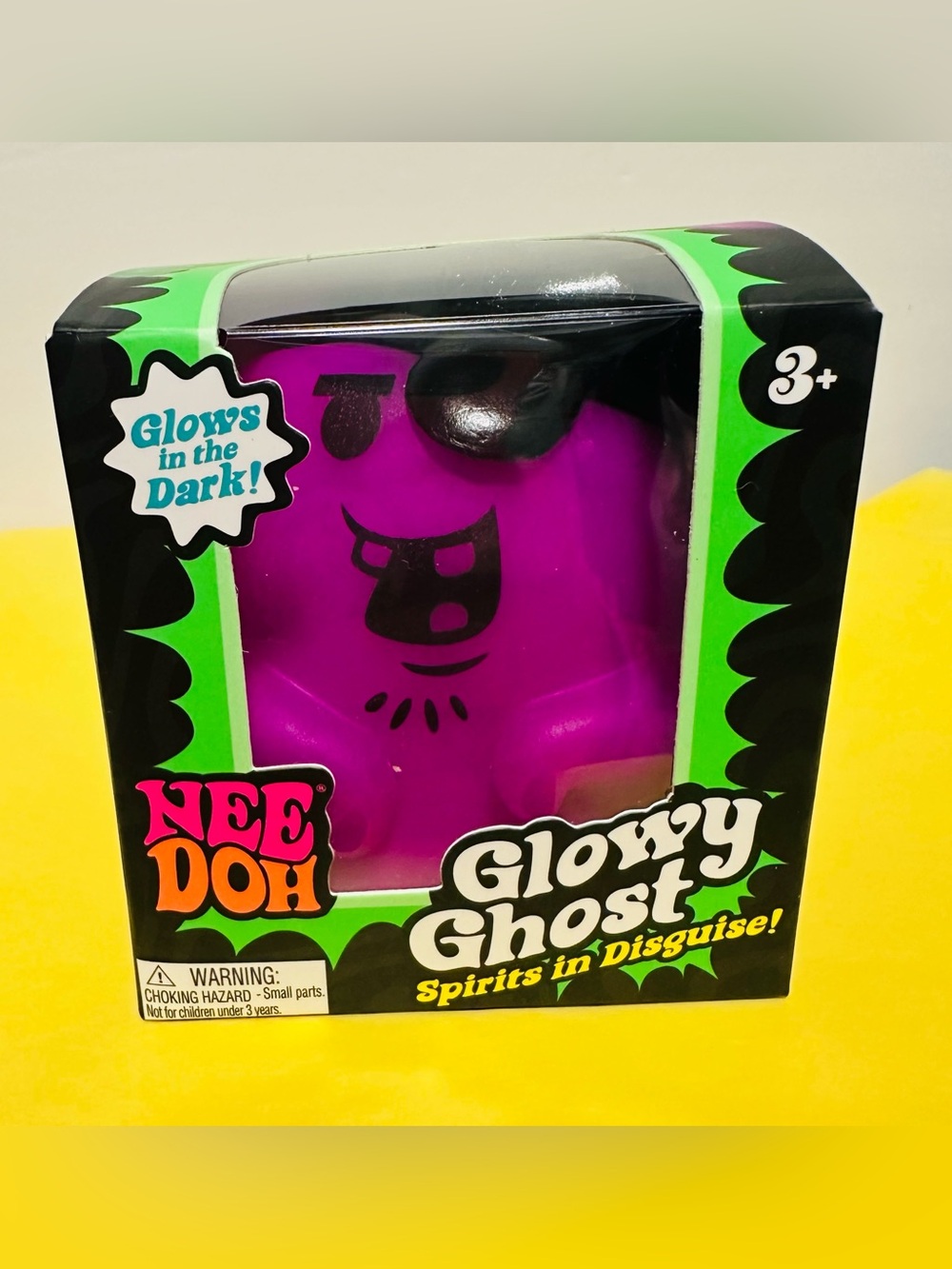NeeDoh Glowy Ghost Kids Toy - Purple (Glows in the Dark)
